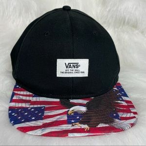 Vans Walmer Snapback Hat Black/American Eagle Mens